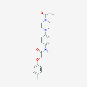 molecular formula C23H29N3O3 B251433 N-[4-(4-isobutyryl-1-piperazinyl)phenyl]-2-(4-methylphenoxy)acetamide 