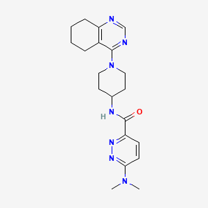 molecular formula C20H27N7O B2514350 6-(dimethylamino)-N-[1-(5,6,7,8-tetrahydroquinazolin-4-yl)piperidin-4-yl]pyridazine-3-carboxamide CAS No. 2034521-74-7