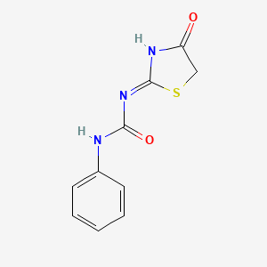 molecular formula C10H9N3O2S B2514352 3-(4-氧代-4,5-二氢-1,3-噻唑-2-基)-1-苯基脲 CAS No. 4650-17-3