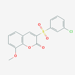 molecular formula C16H11ClO5S B2514354 3-(3-Chlorophenyl)sulfonyl-8-methoxychromen-2-one CAS No. 902623-32-9