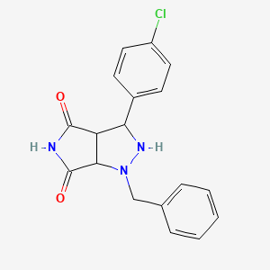 molecular formula C18H16ClN3O2 B2514357 1-苄基-3-(4-氯苯基)四氢吡咯并[3,4-c]吡唑-4,6(2H,5H)-二酮 CAS No. 1005122-62-2