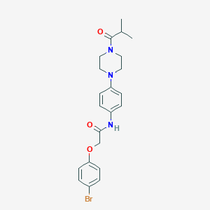 2-(4-bromophenoxy)-N-[4-(4-isobutyryl-1-piperazinyl)phenyl]acetamide