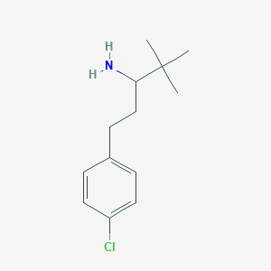 molecular formula C13H20ClN B2514366 1-(4-氯苯基)-4,4-二甲基戊烷-3-胺 CAS No. 129222-90-8