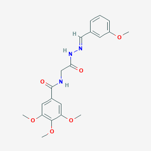molecular formula C20H23N3O6 B2514367 3,4,5-Trimethoxy-N-(2-(2-(3-methoxybenzylidene)hydrazino)-2-oxoethyl)benzamide CAS No. 391883-17-3