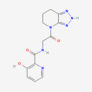 molecular formula C13H14N6O3 B2514395 3-Hydroxy-N-[2-oxo-2-(2,5,6,7-tetrahydrotriazolo[4,5-b]pyridin-4-yl)ethyl]pyridine-2-carboxamide CAS No. 2613389-29-8