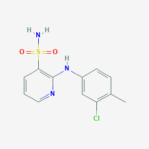 molecular formula C12H12ClN3O2S B2514405 2-[(3-Chloro-4-methylphenyl)amino]pyridine-3-sulfonamide CAS No. 1340938-22-8