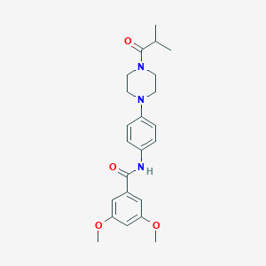 molecular formula C23H29N3O4 B251442 N-[4-(4-isobutyryl-1-piperazinyl)phenyl]-3,5-dimethoxybenzamide 