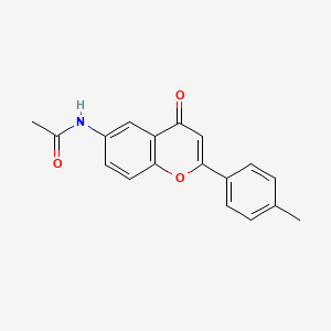 molecular formula C18H15NO3 B2514421 N-[2-(4-甲基苯基)-4-氧代色满-6-基]乙酰胺 CAS No. 198329-82-7