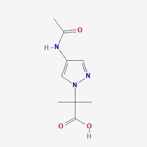B2514439 2-(4-Acetamidopyrazol-1-yl)-2-methylpropanoic acid CAS No. 1829506-92-4