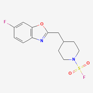 B2514449 4-[(6-Fluoro-1,3-benzoxazol-2-yl)methyl]piperidine-1-sulfonyl fluoride CAS No. 2411254-47-0