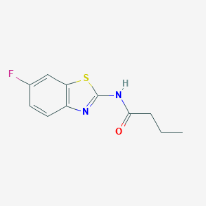molecular formula C11H11FN2OS B251445 N-(6-fluoro-1,3-benzothiazol-2-yl)butanamide 