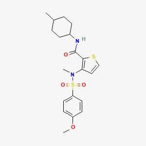 3-(4-methoxy-N-methylphenylsulfonamido)-N-(4-methylcyclohexyl)thiophene-2-carboxamide