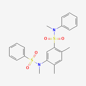molecular formula C22H24N2O4S2 B2514461 N,2,4-三甲基-5-(N-甲基苯磺酰胺)-N-苯苯磺酰胺 CAS No. 900137-09-9