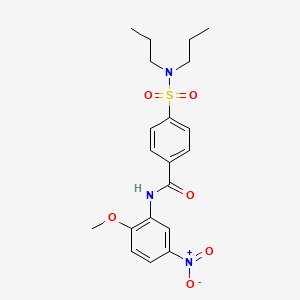 molecular formula C20H25N3O6S B2514466 4-(二丙基磺酰氨基)-N-(2-甲氧基-5-硝基苯基)苯甲酰胺 CAS No. 325988-12-3