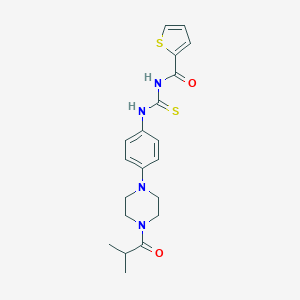 molecular formula C20H24N4O2S2 B251448 N-[4-(4-isobutyryl-1-piperazinyl)phenyl]-N'-(2-thienylcarbonyl)thiourea 