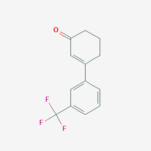 molecular formula C13H11F3O B2514484 3-[3-(Trifluoromethyl)phenyl]cyclohex-2-en-1-one CAS No. 191112-25-1