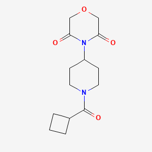 molecular formula C14H20N2O4 B2514490 4-(1-(环丁烷羰基)哌啶-4-基)吗啉-3,5-二酮 CAS No. 2176201-27-5