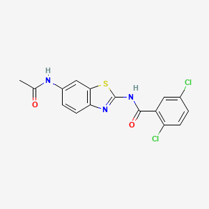 molecular formula C16H11Cl2N3O2S B2514497 2,5-二氯-N-(6-乙酰氨基-1,3-苯并噻唑-2-基)苯甲酰胺 CAS No. 313406-02-9