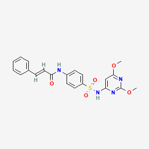 molecular formula C21H20N4O5S B2514514 N-(4-(N-(2,6-dimethoxypyrimidin-4-yl)sulfamoyl)phenyl)cinnamamide CAS No. 364057-89-6