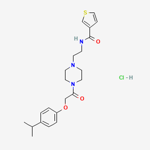 N-(2-(4-(2-(4-isopropylphenoxy)acetyl)piperazin-1-yl)ethyl)thiophene-3-carboxamide hydrochloride