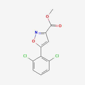 molecular formula C11H7Cl2NO3 B2514527 Methyl 5-(2,6-Dichlorophenyl)isoxazole-3-carboxylate CAS No. 2375260-52-7