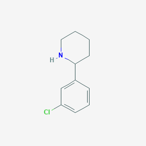 molecular formula C11H14ClN B2514536 2-(3-Chlorophenyl)piperidine CAS No. 383128-12-9