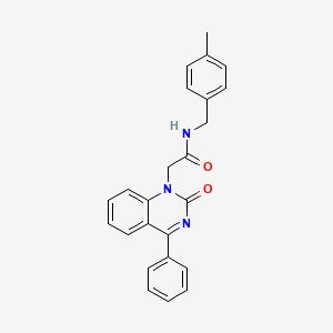 molecular formula C24H21N3O2 B2514542 N-(4-甲基苄基)-2-(2-氧代-4-苯基喹唑啉-1(2H)-基)乙酰胺 CAS No. 932530-35-3