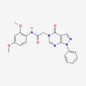 molecular formula C21H19N5O4 B2514545 N-(2,4-dimethoxyphenyl)-2-(4-oxo-1-phenyl-1H-pyrazolo[3,4-d]pyrimidin-5(4H)-yl)acetamide CAS No. 852440-16-5