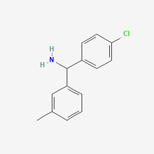 molecular formula C14H14ClN B2514546 (4-Chlorophenyl)(m-tolyl)methanamine CAS No. 1019395-84-6
