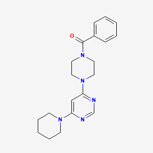 molecular formula C20H25N5O B2514547 Phenyl(4-(6-(piperidin-1-yl)pyrimidin-4-yl)piperazin-1-yl)methanone CAS No. 1208741-06-3