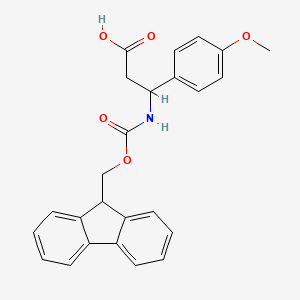 molecular formula C25H23NO5 B2514561 3-(9H-fluoren-9-ylmethoxycarbonylamino)-3-(4-methoxyphenyl)propanoic Acid CAS No. 284492-02-0