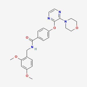 molecular formula C24H26N4O5 B2514563 N-(2,4-二甲氧基苄基)-4-{[3-(吗啉-4-基)吡嗪-2-基]氧基}苯甲酰胺 CAS No. 1116084-25-3