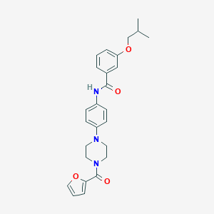 molecular formula C26H29N3O4 B251457 N-{4-[4-(2-furoyl)-1-piperazinyl]phenyl}-3-isobutoxybenzamide 