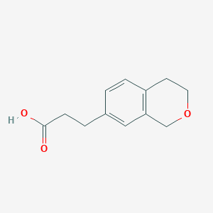 molecular formula C12H14O3 B2514587 3-(3,4-Dihydro-1H-isochromen-7-yl)propanoic acid CAS No. 1517482-74-4