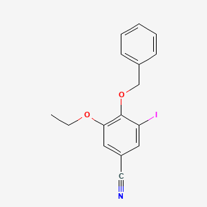 molecular formula C16H14INO2 B2514597 4-(Benzyloxy)-3-ethoxy-5-iodobenzonitrile CAS No. 330462-62-9