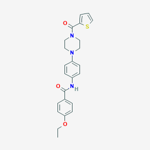 molecular formula C24H25N3O3S B251460 4-ethoxy-N-{4-[4-(2-thienylcarbonyl)-1-piperazinyl]phenyl}benzamide 