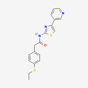 2-(4-(ethylthio)phenyl)-N-(4-(pyridin-3-yl)thiazol-2-yl)acetamide