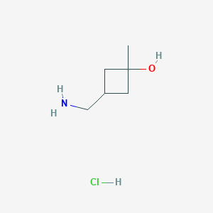 molecular formula C6H14ClNO B2514617 3-(氨甲基)-1-甲基环丁烷-1-醇盐酸盐 CAS No. 2231664-53-0