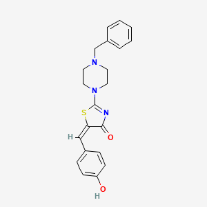 (E)-2-(4-benzylpiperazin-1-yl)-5-(4-hydroxybenzylidene)thiazol-4(5H)-one