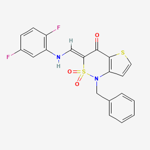 (3Z)-1-benzyl-3-{[(2,5-difluorophenyl)amino]methylene}-1H-thieno[3,2-c][1,2]thiazin-4(3H)-one 2,2-dioxide