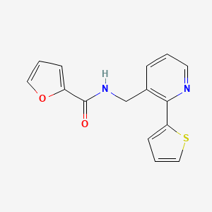 molecular formula C15H12N2O2S B2514637 N-((2-(噻吩-2-基)吡啶-3-基)甲基)呋喃-2-甲酰胺 CAS No. 2034576-12-8
