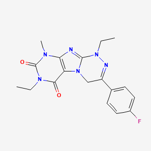 1,7-diethyl-3-(4-fluorophenyl)-9-methyl-7,9-dihydro-[1,2,4]triazino[3,4-f]purine-6,8(1H,4H)-dione