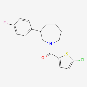 molecular formula C17H17ClFNOS B2514640 (5-Chlorothiophen-2-yl)(3-(4-fluorophenyl)azepan-1-yl)methanone CAS No. 1797305-03-3