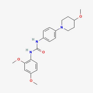 molecular formula C21H27N3O4 B2514643 1-(2,4-Dimethoxyphenyl)-3-(4-(4-methoxypiperidin-1-yl)phenyl)urea CAS No. 1448123-17-8