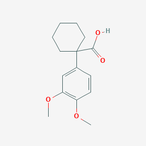 molecular formula C15H20O4 B2514656 1-(3,4-二甲氧基苯基)环己烷-1-羧酸 CAS No. 54802-31-2