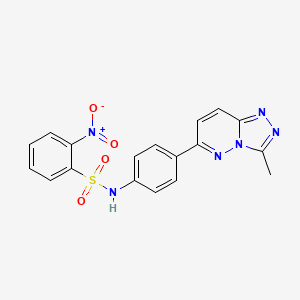 molecular formula C18H14N6O4S B2514664 N-(4-(3-甲基-[1,2,4]三唑并[4,3-b]哒嗪-6-基)苯基)-2-硝基苯磺酰胺 CAS No. 894985-54-7