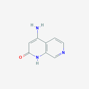 molecular formula C8H7N3O B2514674 4-Amino-1H-1,7-naphthyridin-2-one CAS No. 2445786-92-3
