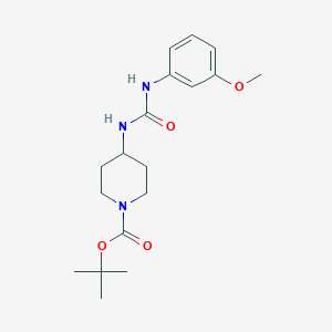 molecular formula C18H27N3O4 B2514676 叔丁基4-[3-(3-甲氧基苯基)脲基]哌啶-1-羧酸酯 CAS No. 1233955-16-2