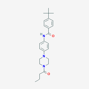 molecular formula C25H33N3O2 B251468 N-[4-(4-butanoylpiperazin-1-yl)phenyl]-4-tert-butylbenzamide 