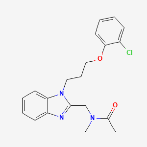 N-[[1-[3-(2-chlorophenoxy)propyl]benzimidazol-2-yl]methyl]-N-methylacetamide
